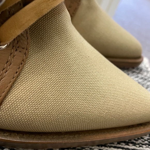CHLOE Rylee Canvas Tan Ankle Boots - Picture 5 of 7